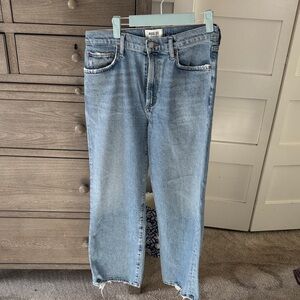 Agolde Harper Crop Light Blue Jeans